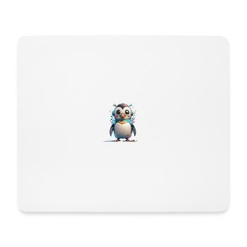 Robot Pingouin - Tapis de souris (format paysage) - blanc - Devant
