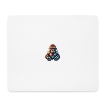 Robot Gorilla - Mouse Pad (horizontal) - white - Front