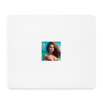 femme océan - Tapis de souris (format paysage) - blanc - Devant