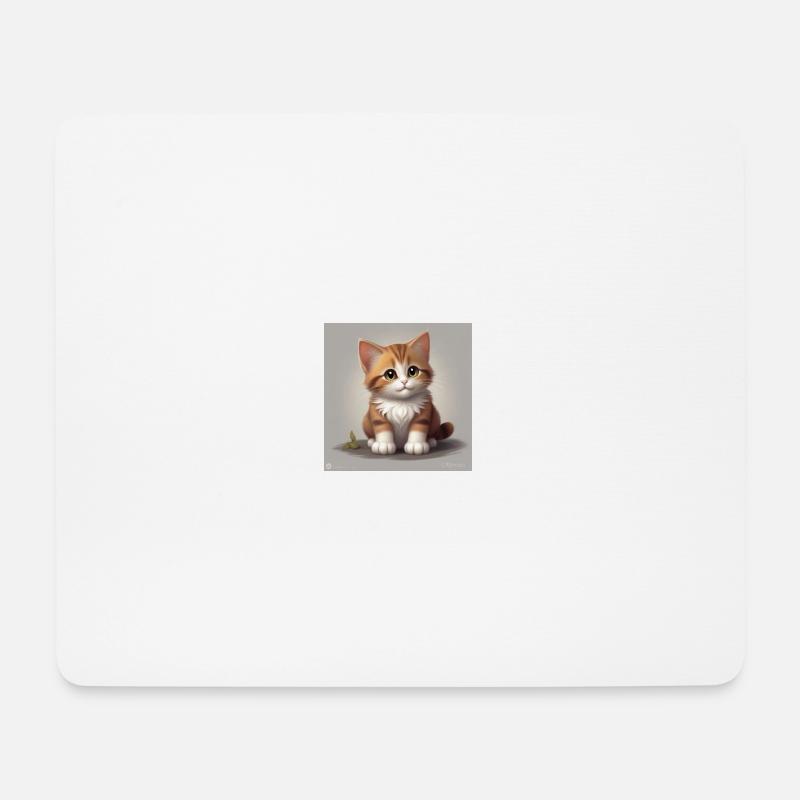 Niedliche Katze - Mousepad (Querformat) - Weiß