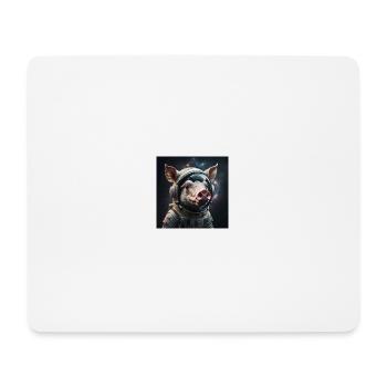 Space Pig - Mousepad (Querformat) - Weiß - Vorne