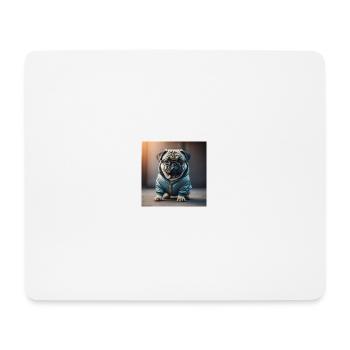 Rock Pug 2 - Mousepad (Querformat) - Weiß - Vorne