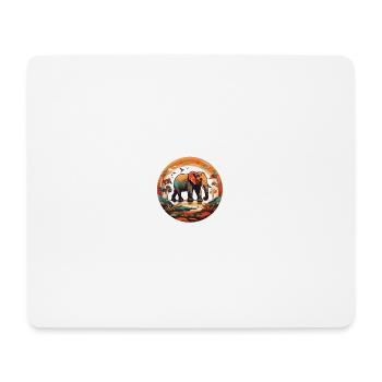 Afrikanischer Elefant Design - Mousepad (Querformat) - Weiß - Vorne