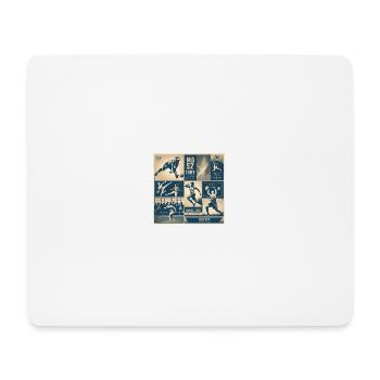 80´s Sports Athletics - Mousepad (Querformat) - Weiß - Vorne