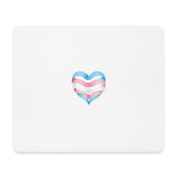 Transgender Herzdesign S1 - Mousepad (Querformat) - Weiß - Vorne