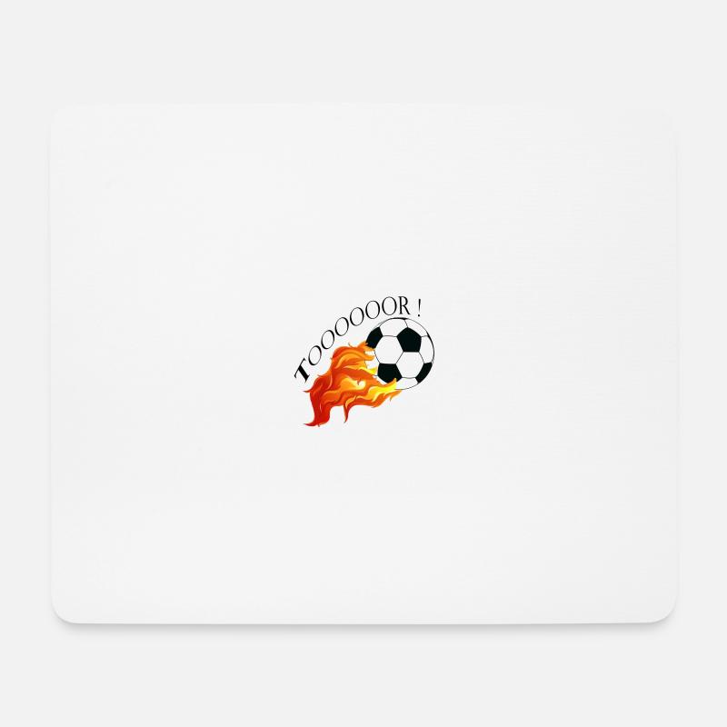 Fussball Tor EM WM Sieger Schuss Fußballer Soccer - Mousepad (Querformat) - Weiß
