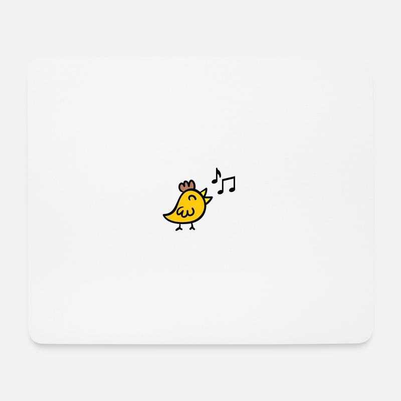 singendes küken - Mousepad (Querformat) - Weiß