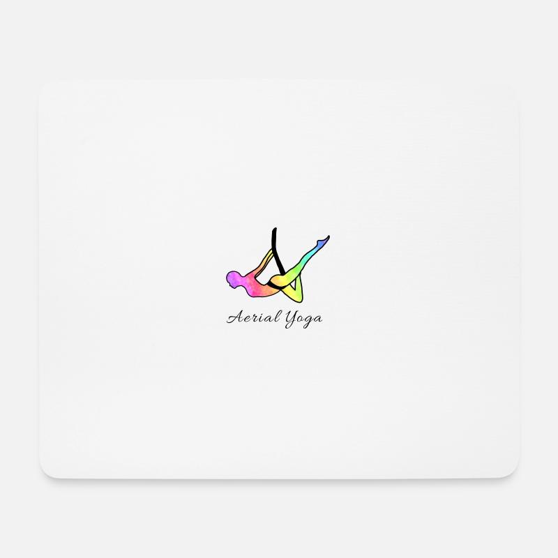 Aerial Yoga - Mousepad (Querformat) - Weiß