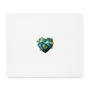 Liebe unsere Erde - Mousepad (Querformat) - Weiß - Vorne