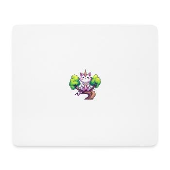 Einhornkatze - Mousepad (Querformat) - Weiß - Vorne