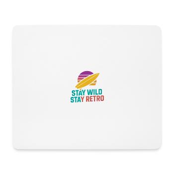 Stay Wild Stay Retro Surf - Mousepad (Querformat) - Weiß - Vorne