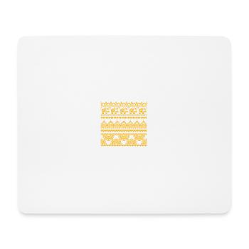 Goldene Elefanten und Stammesgrenzen - Mousepad (Querformat) - Weiß - Vorne