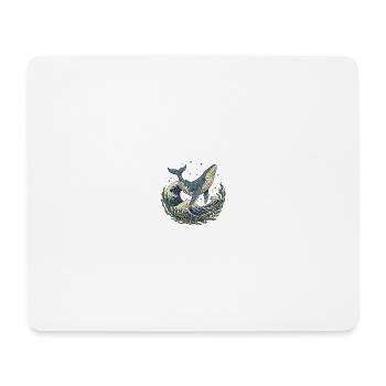 Der Wal – Säule des Ozeans - Mousepad (Querformat) - Weiß - Vorne