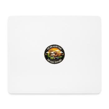 Ich lade Energie Faultier - Mousepad (Querformat) - Weiß - Vorne