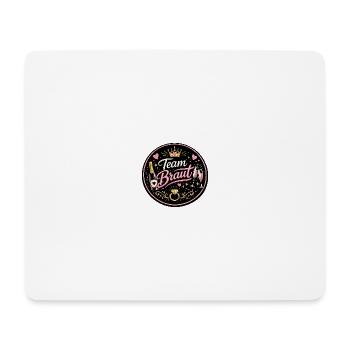 Team Braut Logo  - Mousepad (Querformat) - Weiß - Vorne