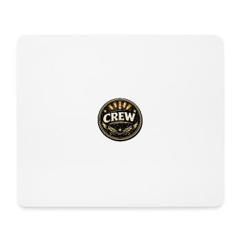 Vintage Crew Emblem Gold Schwarz - Mousepad (Querformat) - Weiß - Vorne