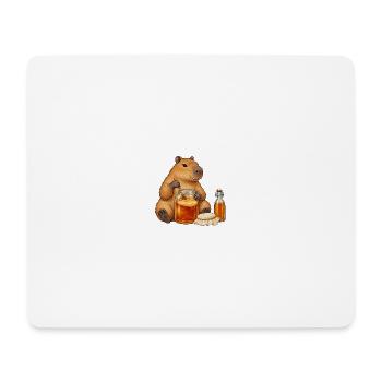 Capybara braut Kombucha - Mousepad (Querformat) - Weiß - Vorne