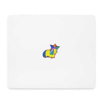 boot,papierboot,meerschweinchen,bunt,hut - Mousepad (Querformat) - Weiß - Vorne