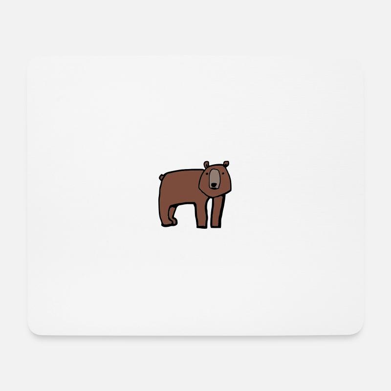 Bär - Mousepad (Querformat) - Weiß