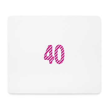 40. 40 JAHRE. 40-JÄHRIGES JUBILÄUM. 40-JÄHRIGES JUBILÄUM. - Mousepad (Querformat) - Weiß - Vorne