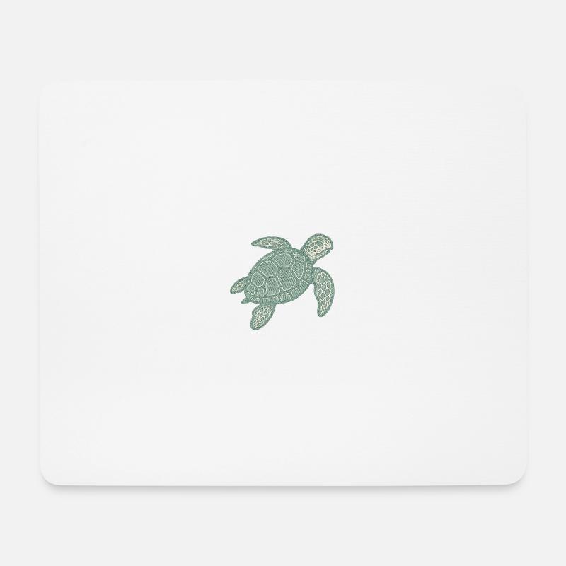 Stick-Schildkröte - Mousepad (Querformat) - Weiß