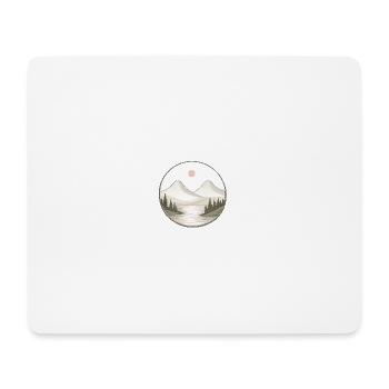 Gebirgslandschaft - Mousepad (Querformat) - Weiß - Vorne