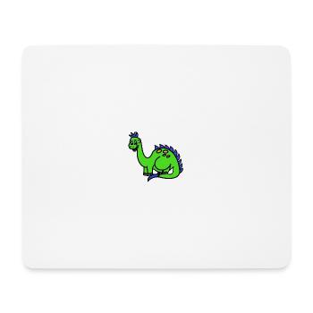 Bruno der Brontosaurier - Mousepad (Querformat) - Weiß - Vorne