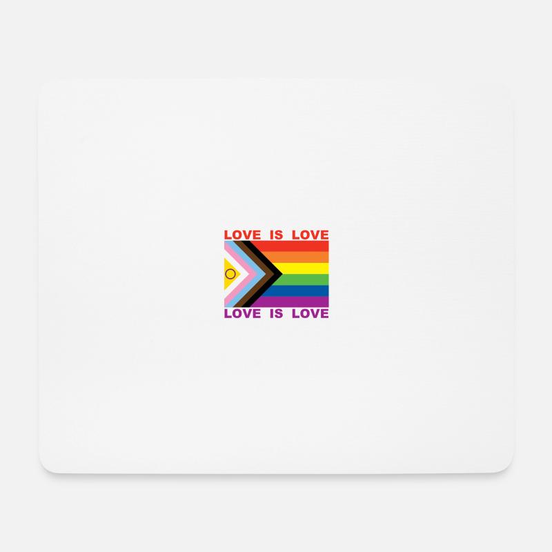 LOVE IS LOVE - Mousepad (Querformat) - Weiß