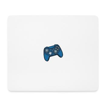 Motif de manette de jeu bleu - Tapis de souris (format paysage) - blanc - Devant