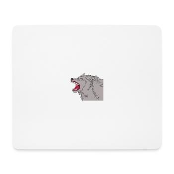Wild wolf - Tapis de souris (format paysage) - blanc - Devant