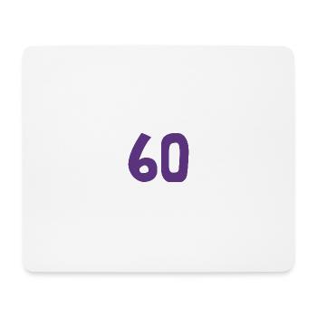 60. 60 JAHRE. 60-JÄHRIGES JUBILÄUM. 60. GEBURTSTAG. - Mousepad (Querformat) - Weiß - Vorne