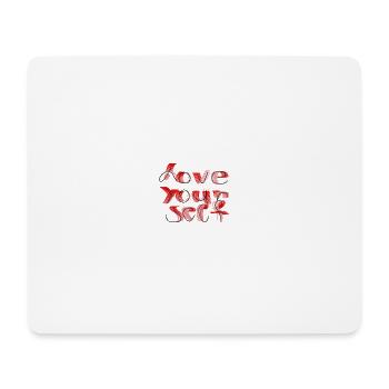 Love yourself - Mousepad (Querformat) - Weiß - Vorne