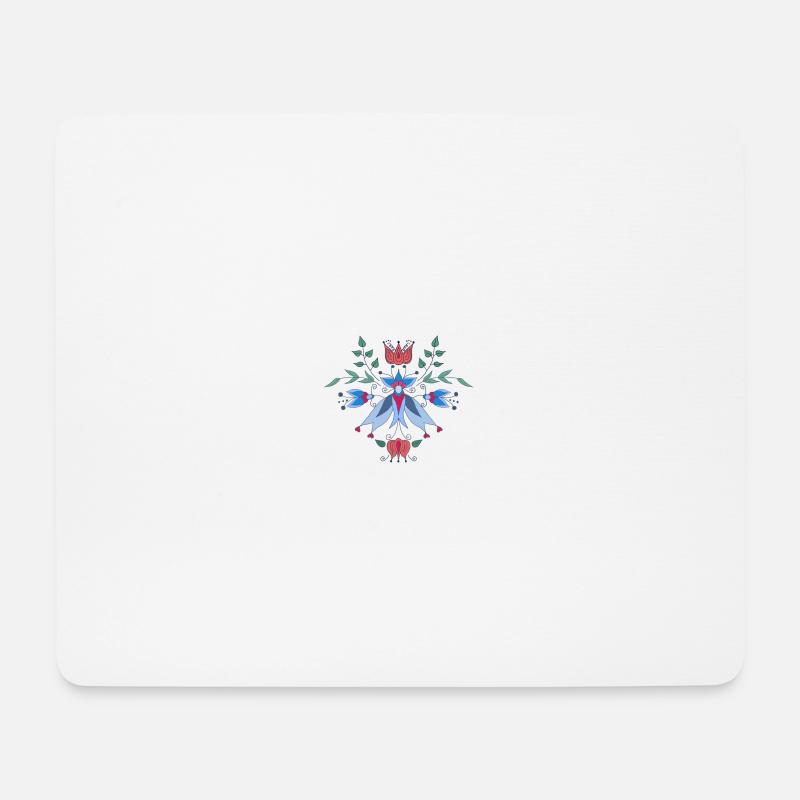 Phantasieblumenarrangement - Mousepad (Querformat) - Weiß