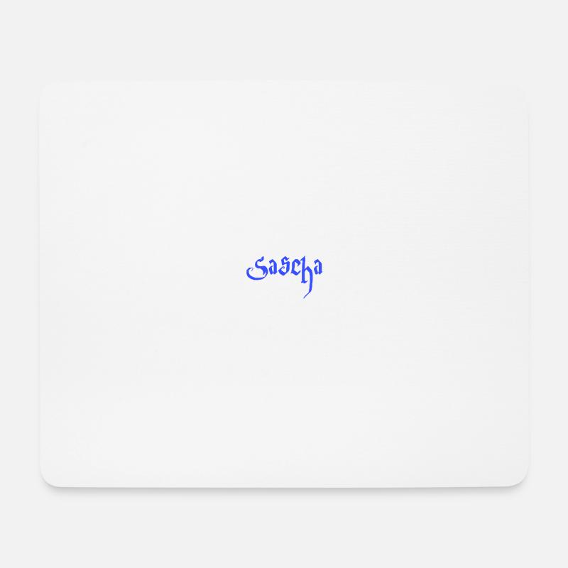 Name Sascha - Mousepad (Querformat) - Weiß