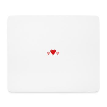 Herzen - Mousepad (Querformat) - Weiß - Vorne