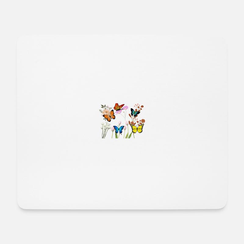 Blumen - Mousepad (Querformat) - Weiß