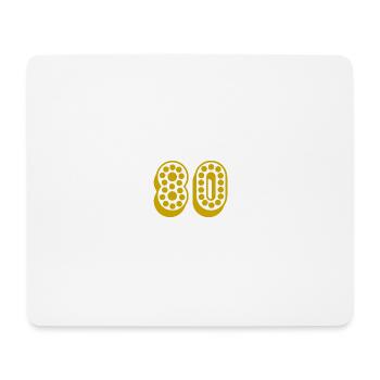 80. 80 YEARS. 80th ANNIVERSARY. 80TH BIRTHDAY. - Mouse Pad (horizontal) - white - Front