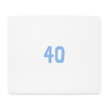 40. 40 JAHRE. 40-JÄHRIGES JUBILÄUM. 40-JÄHRIGES JUBILÄUM. - Mousepad (Querformat) - Weiß - Vorne