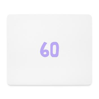 60. 60 YEARS. 60th ANNIVERSARY. 60TH BIRTHDAY. - Mouse Pad (horizontal) - white - Front