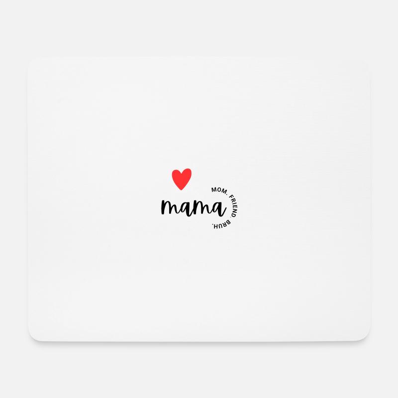 I love Mama png - Mousepad (Querformat) - Weiß