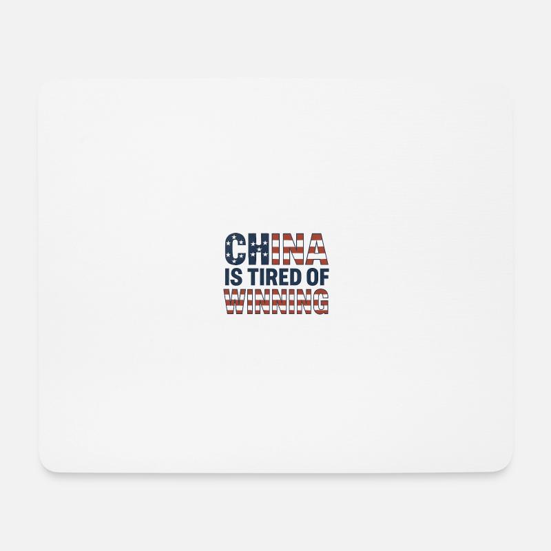 China is Tired of winning -  meme - Mousepad (Querformat) - Weiß