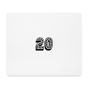 20. 20 YEARS. 20th ANNIVERSARY. 20TH ANNIVERSARY. - Mouse Pad (horizontal) - white - Front