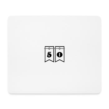 50. 50 ANS. 50e ANNIVERSAIRE. ANNIVERSAIRE 50 ANS. - Tapis de souris (format paysage) - blanc - Devant