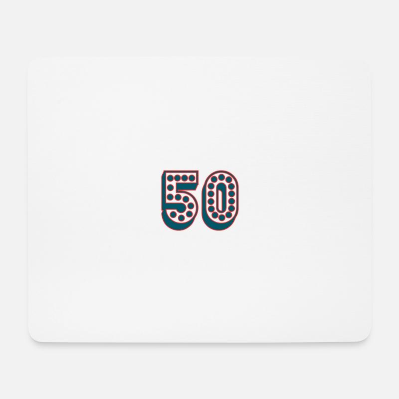 50. 50 JAHRE. 50. JAHRESTAG. 50-JÄHRIGES JUBILÄUM. - Mousepad (Querformat) - Weiß