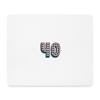 40. 40 YEARS. 40th ANNIVERSARY. 40TH ANNIVERSARY. - Mouse Pad (horizontal) - white - Front