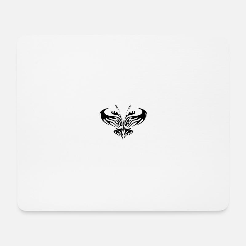 Schwarzer Schmetterling - Mousepad (Querformat) - Weiß