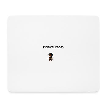 Dackel Cartoon SchwarzOrange Kontrast - Mousepad (Querformat) - Weiß - Vorne