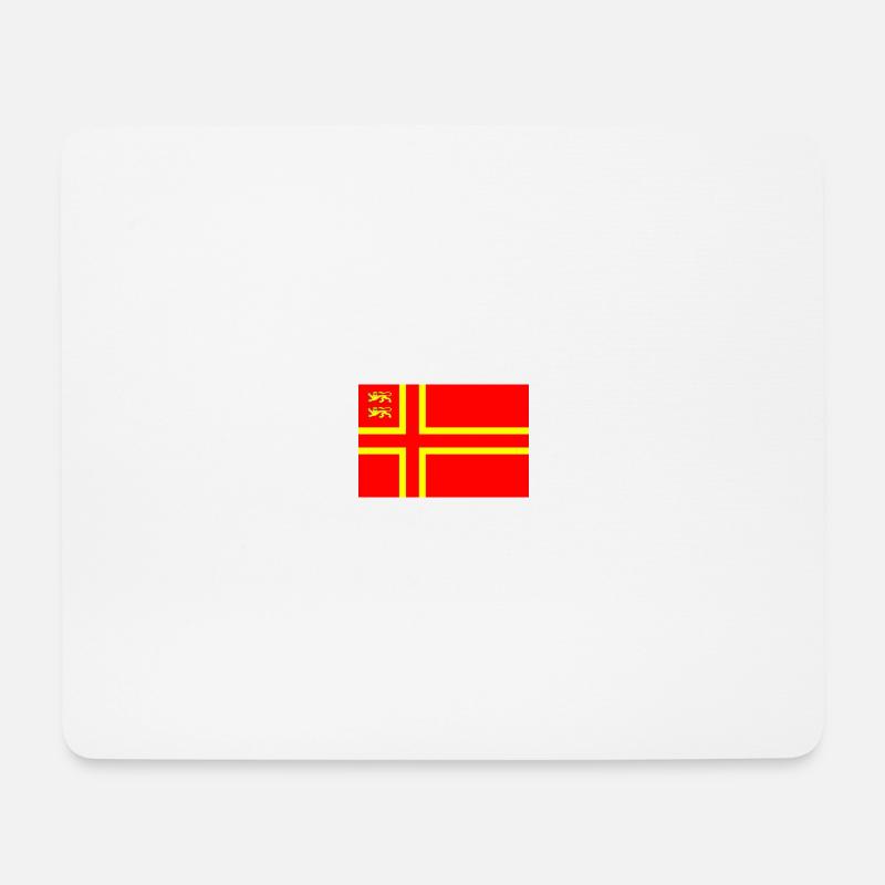 drapeau normand - Tapis de souris (format paysage) - blanc
