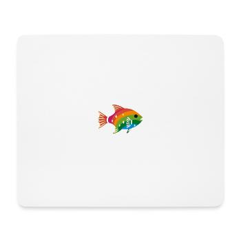 LGBTQIA+ Fisch - Mousepad (Querformat) - Weiß - Vorne