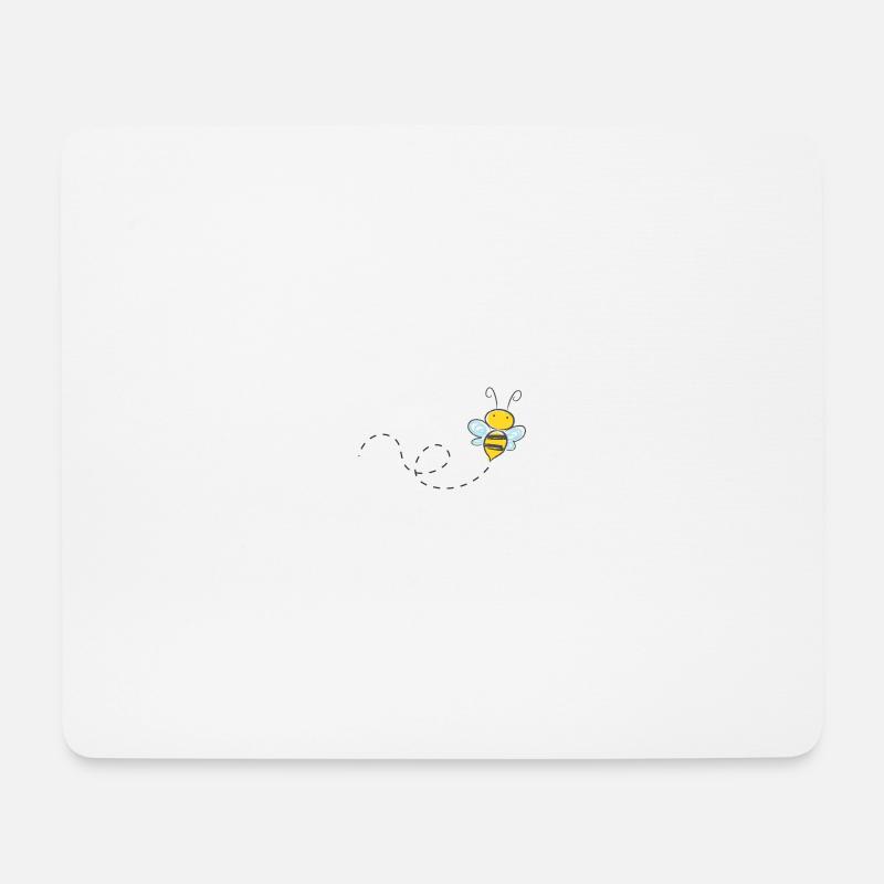 Biene - Mousepad (Querformat) - Weiß